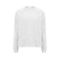 thumbnail image 4 of HAiming Women's Fleece Sweatshirts Winter Warm Solid Color Pullover Tops Fashion Round Neck Loose Basic Blouse Clothes, 4 of 7