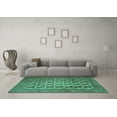 thumbnail image 3 of Ahgly Company Machine Washable Indoor Round Southwestern Turquoise Blue Country Area Rugs, 8' Round, 3 of 4