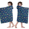 thumbnail image 4 of Cartoon Construction Vehicles Trucks Hooded Bath Towel，50"x30" for Ages 3 To 12 Kids, Quick Dry Lightweight Soft Microfiber Hood Beach Towel Cover Up for Kids, 4 of 7
