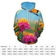 thumbnail image 2 of Butterfly Rainbow Floral Print Men's Women Vintage 3D Hooded Sweatshirt - All-Season Loose Fit Streetwear, 2 of 6