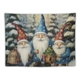 thumbnail image 5 of Pratyus Gnomes Snowy Forest Christmas Tree Tapestry Wall Hanging for Bedroom Living Room Dorm Decoration Short Plush 40x30inch, 5 of 6