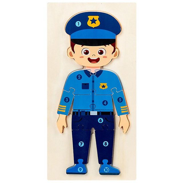 Niños Ocupaciones Trabajos Juguetes Rompecabezas de madera para niños 6-8 Lindo juego de mesa