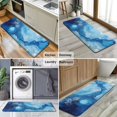thumbnail image 6 of Blue Marble Pattern Kitchen Rug Mat,Kitchen Runner Rugs Non Skid Washable,Decorative Kitchen Floor Mats for Kitchen,Sink,Laundry,17"x47.2", 6 of 7