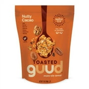 GUUD Nutty Cacao Toasted Muesola Cereal, 12 Ounce, Slightly Sweet Muesli, Gluten Free, Oats, Raisins, Bananas, Almonds, Pecans, Cacao Nibs, Walnuts, Vegan, Non-GMO Certified, Kosher