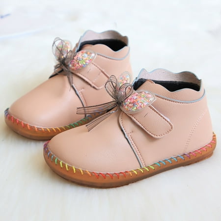 

Baby shoes Toddler Infant Kids Baby Princess Butterfly Knot Shoes Fashion Leather Boots CHMORA