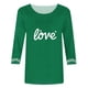 thumbnail image 4 of Xuyuer Abstract Print 3/4 Sleeve Loose Tee - Women's Casual Round Neck 3/4 Sleeve Top for Weekend Farmers Market Visits, Creative Studio Outings, and Relaxed Artistic Daily Wear, 4 of 5