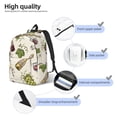 thumbnail image 3 of Disketp Grapes Bbottles Wine print Canvas Backpack Lightweight Travel Daypack Student Rucksack Laptop Backpack-Small, 3 of 5
