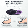 thumbnail image 2 of REABO Women's Wide Toe Box Slip-on Running Shoes with Arch Support,Black/Purple, Size 7.5, 2 of 9