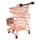 thumbnail image 3 of 2X Mini Modelo Carrito de Compras de Doble Capa Carro de Supermercado de Hierro Forjado Cesta de Almacenamiento Oro Rosa de Metal Oro Rosa, 3 of 8
