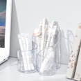 thumbnail image 2 of 1 Pcs Pen Holder Transparent Reusable S-shaped Multi-functional Compartment Pen Makeup Brush Organizer Classroom Things, 2 of 10