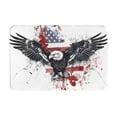 thumbnail image 1 of Balery American Flag Eagle Art Felpudo de franela, resistente a las manchas y a la decoloración, para uso interior y exterior, fácil de limpiar, 40 x 60 cm, 1 of 7