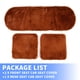 thumbnail image 5 of Juego Universal de Fundas para Asientos de Coche, Cojín para Asiento Delantero y Trasero, Alfombrilla de Lana de Oveja, Marrón Dorado, 1 Juego, 5 of 7