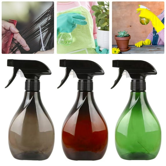 SPRING PARK Empty Plastic Spray Bottles with Adjustable Nozzle - Durable Trigger Sprayer - Refillable Sprayer for Taming Hair, Hair styling, Watering Plants