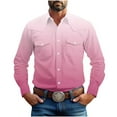 thumbnail image 2 of Men Dress Shirts Slim Fit Long Sleeve Business Shirts Wedding Formal Casual Shirt Lightweight Button Down Suit Undershirt Solid Color Tops Casual Uniform Party Wear Pink XXXL, 2 of 7