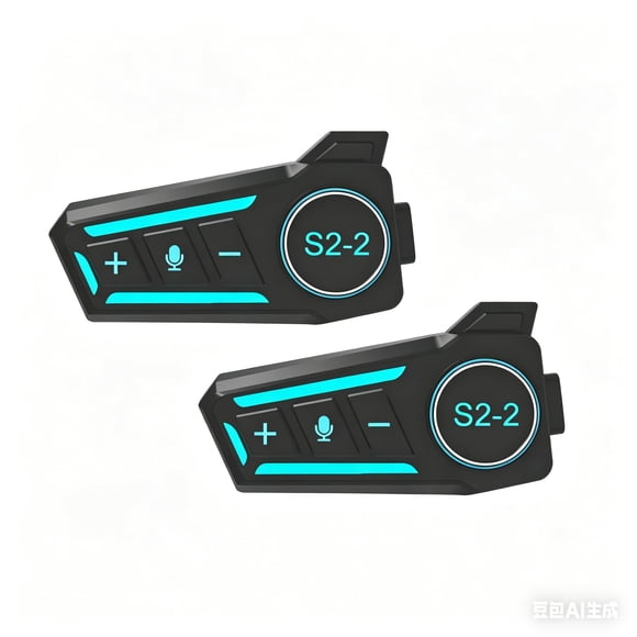 Motorcycle Intercom Headset USB C Interface Communication System AI Voice Assistant IP67 Waterproof Music Sharing Automatic Answer Noise Ca