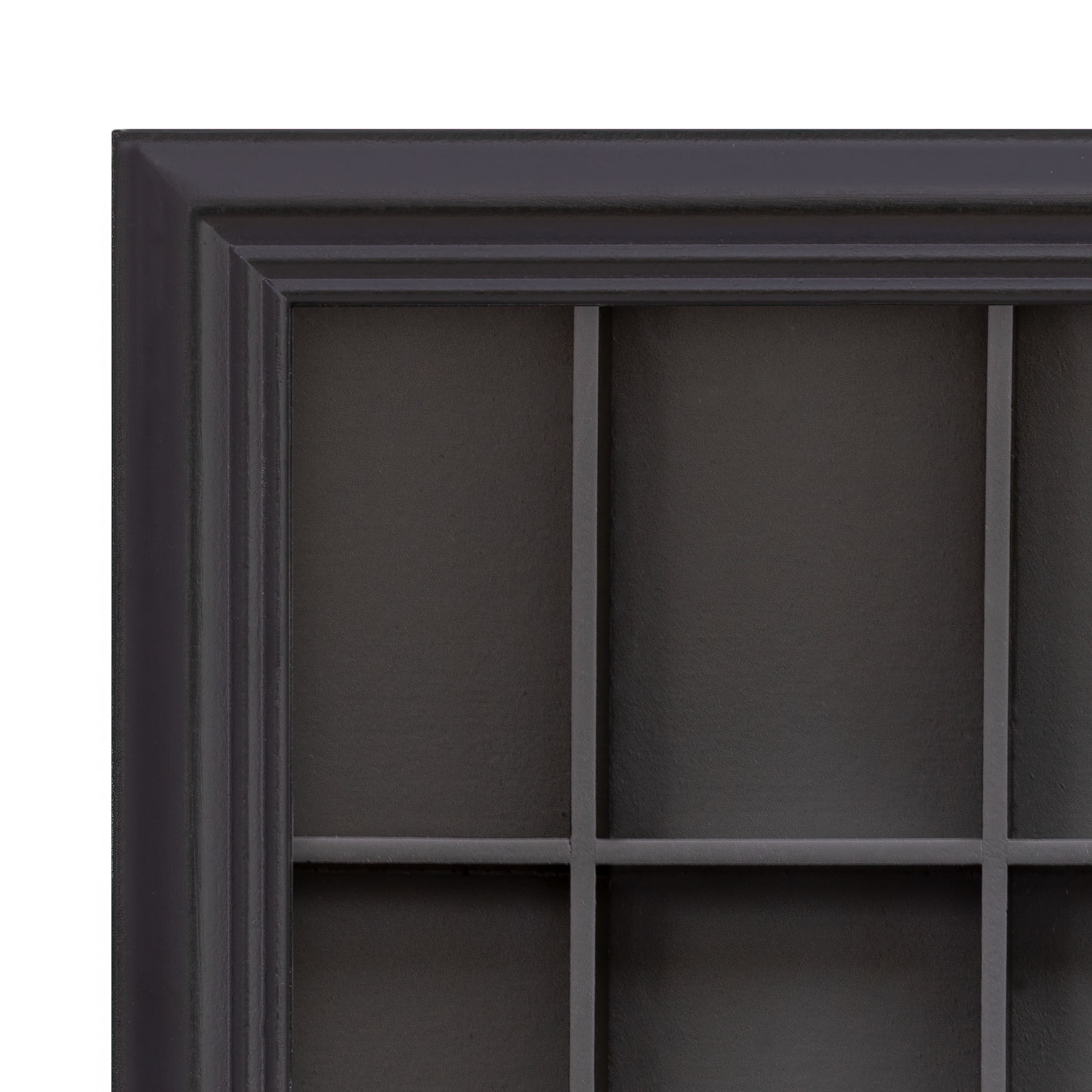 Gallery Solutions Black Display Case for Shot Glass Collection - Holds 28 Collectibles