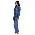 thumbnail image 6 of REALTREE Women's & Women's Plus Long Sleeve Comfy Wide Leg Pant Pant Pajama Lounge Sleep Set, 2-Piece, Sizes S-3XL, 6 of 7