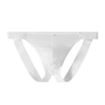 thumbnail image 2 of oelaio Mens Underwear with Bulge Pouch Briefs Mesh Bikini Breathable Underpants Athletic Supporter White M, 2 of 4