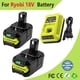thumbnail image 1 of 6.0Ah 2 Uds para Batería Ryobi P108 de 18V + Batería de Iones de Litio de Repuesto para Cargador P108 P102 P103 P104 P107 BPL1820 RB18L50 Batería de Herramientas Eléctricas., 1 of 7