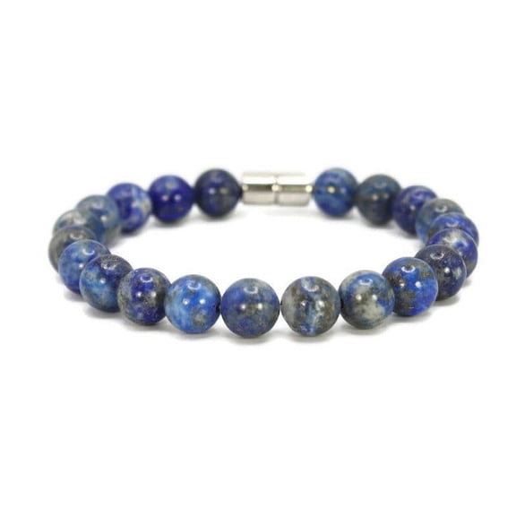 Lapis Lazuli Crystal Bracelet, Handmade Blue Stone Jewelry for Wisdom & Clarity, Elegant Spiritual Accessory
