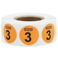 thumbnail image 1 of Peach Shoe Size 3 Stickers | 0.75" Inch Round | 500 Pack, 1 of 2