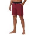 thumbnail image 5 of INSPIRE CHIC Men's Contrast Color Elastic Waist Lining Surfing Drawstring Swimming Shorts 28 Red, 5 of 6