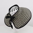 thumbnail image 2 of Sun Hats for Women Wide Brim Beach Hat Straw Visor Ponytail Summer UV Packable Foldable Beach Vacation Essentials, 2 of 4