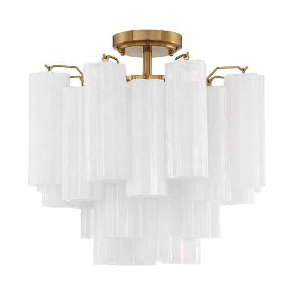 Crystorama Lighting - Addis - 4 Light Flush Mount In Geometric Style-13.75