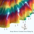 thumbnail image 6 of Colorful Rainbow Tie Dye Spiral Pattern Shower Curtain 36"x72" ,Bathroom Decorative Shower Curtains Set with 12 Hooks,Modern Waterproof Washable Shower Curtain, 6 of 6