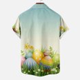 thumbnail image 5 of OKBOP Mens Button Up Shirts,Summer Crew Neck Beach Mechanic Short Sleeve Button Up Plain Family T-shirt with Pocket Fathers Day Gift Clearance Mint Green XL(10), 5 of 5