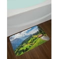thumbnail image 2 of Colorful Bath Mat, Swiss Alpine Wengen Village Nature Art Landscape View Image in Summer Season, Plush Bathroom Decor Mat with Non Slip Backing, 29.5" X 17.5", Multicolor, by Ambesonne, 2 of 2