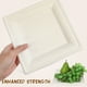 thumbnail image 5 of 50 platos desechables cuadrados para servir, platos para fiestas, bandejas de comida para picnic y camping., 5 of 7