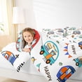 thumbnail image 4 of jejeloiu Cartoon Camper Car Bedding Comforter Set,Colorful Rv Twin Comforter Sets,Happy Camping Bedding Set For Girsl Boys,Microfiber Bedroom Decor Reversible,2 Pieces, 4 of 8