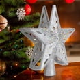 thumbnail image 5 of Christmas Tree Topper Decoration Lights LED Rotating Projector, Christmas Star with 6 Slides for Christmas Tree Decoration- Silver, 5 of 8