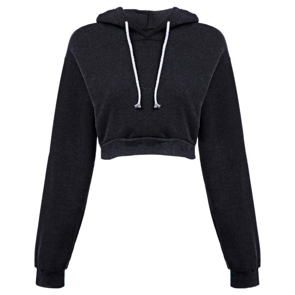 plain crop top hoodie
