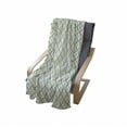 thumbnail image 4 of Green Soft Flannel Fleece Throw Blanket, Picnic Table Inspired Modern Geometric Pattern in Square Shapes Retro, Cozy Plush for Indoor and Outdoor Use, 50" x 70", Pistachio Green White, by Ambesonne, 4 of 6