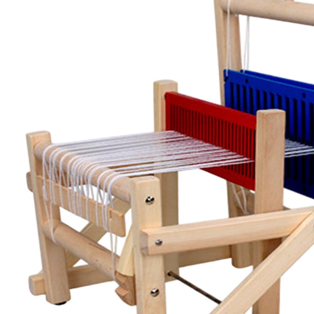 FVDPWYE DIY Multifunctional Hand Knitting Machine Wooden for Preschool Fine Motor Skills