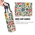thumbnail image 4 of Yayeee 20oz Insulated Water Bottle Double Wall Stainless Steel with Flip Straw Lid, Vibrant Floral, 4 of 7