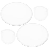 MLINS Foldable Hand Fan for Daily Use Lightweight and Portable Plastic Fabric White Circular Fan 2 Pieces