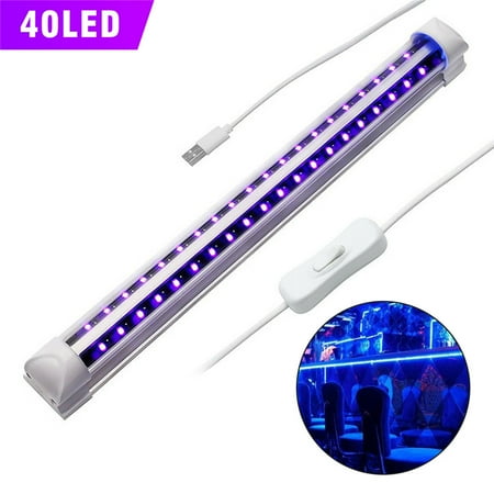

Black Lights 10W LED UV Blacklight Bar Glow in The Dark Party Supplies Uplights Ultraviolet Light Tube with USB Plug for Blacklight Party Body Paint Stage Lighting