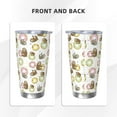 thumbnail image 3 of Fuzoiu Donut Sloth Print 20oz Tumbler, Stainless Steel Vacuum Insulated Car Cup, Insulated Coffee Mug,Travel Mug with Lid,Thermal Cup for Outdoor-Straw Three-piece Set, 3 of 8