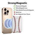 thumbnail image 3 of WIRESTER Leather Magnetic Card Holder Wallet for MagSafe, Cute Stick-On Phone Accessory Compatible with iPhone 17/16/15/14/13/12 Series – Baseball, 3 of 6