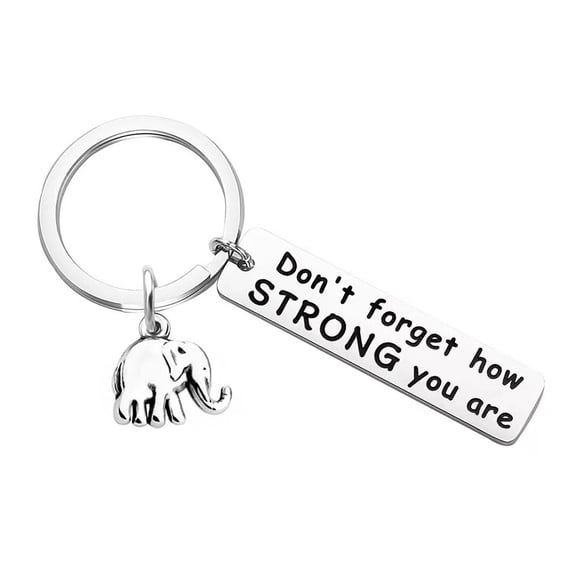 Elephant Keychain Motivational Strong Metal Craftsmanship Home Decoration Encouraging Gift