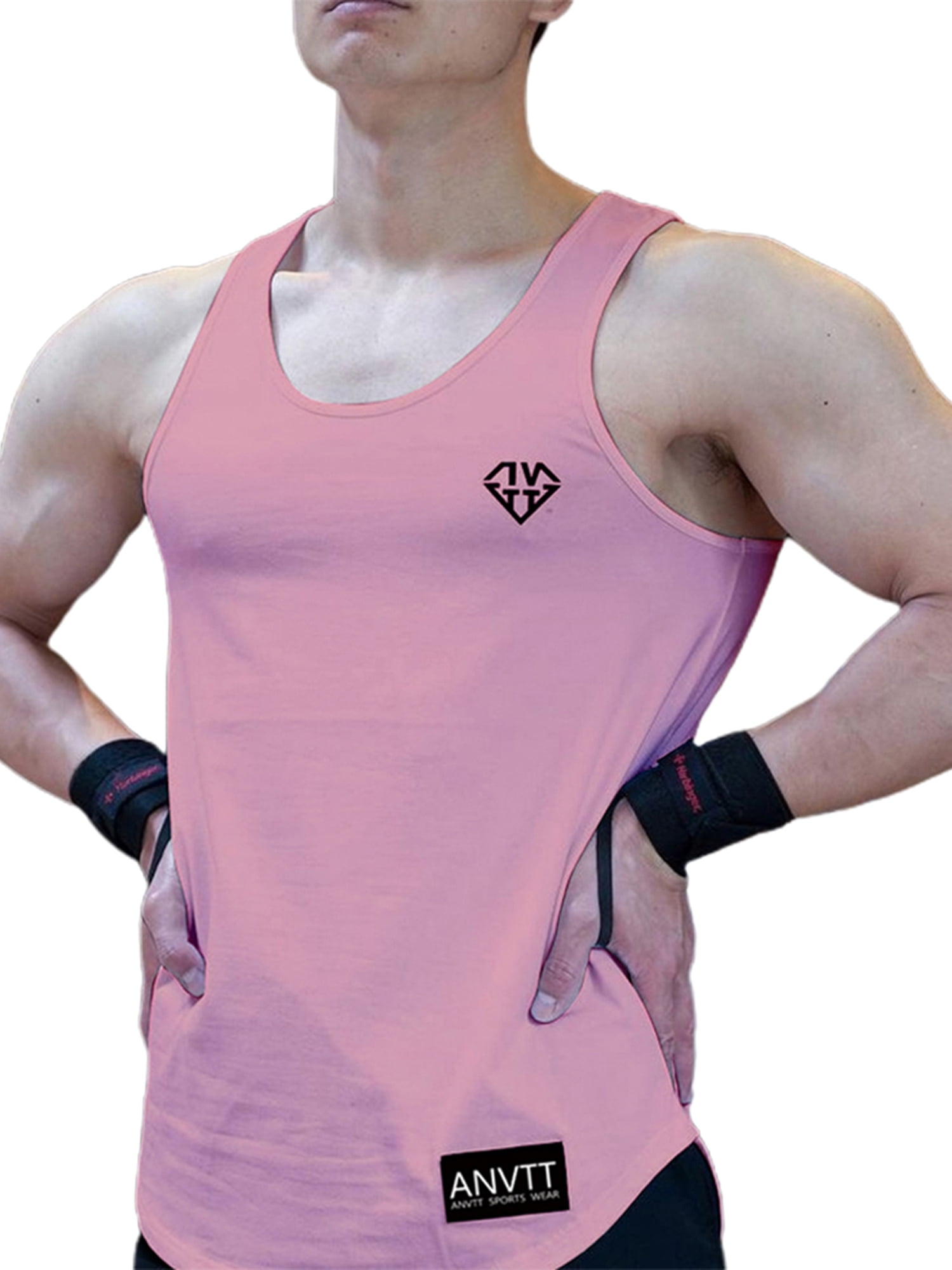 Custom Printed Cool Wicking Tank Muscle Vest Mens Gym Active Wear Sports Wear 