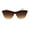 Gold Gradient Brown, variant on Womens Cat Eye Shield Luxury Rhinestone Sunglasses Gold Solid Black