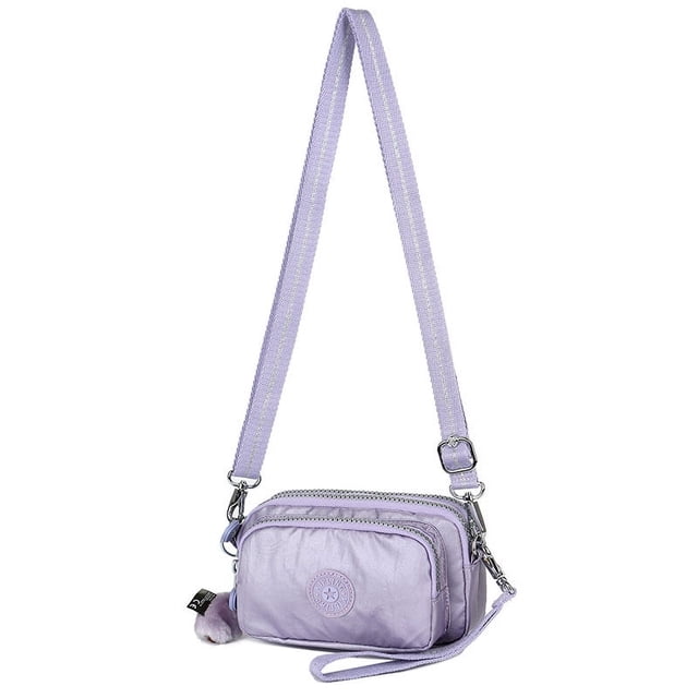 Bolso de mujer Bolso bandolera de un solo hombro Bolso de mano Bolso de tres capas Bolso para llaves Monedero