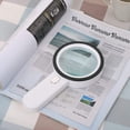 thumbnail image 4 of Handheld 30X Magnifying Glass with 12Pcs LED Light for Inspect Maps Stamps Jewelry, 4 of 5
