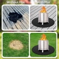 thumbnail image 4 of Alfombrilla para fogatas de 36'' para fogatas en una sola estufa, alfombrilla redonda ignífuga debajo de la parrilla, almohadilla impermeable a prueba de aceite para barbacoa para terraza, patio y cés, 4 of 5
