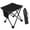 Black, variant on S SERENABLE Portable Camping Stool Ottoman Compact Foot Rest Stool for Park Beach Travel White