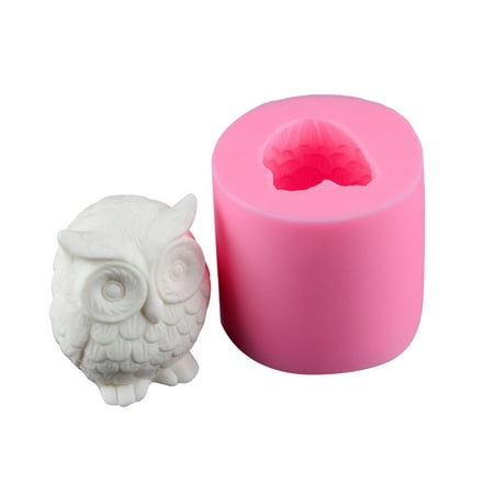 

3D Owl Silicone Molds Cake Decorating Tools Bakeware Cupcake Dessert Chocolate Fondant Mold (Pink)